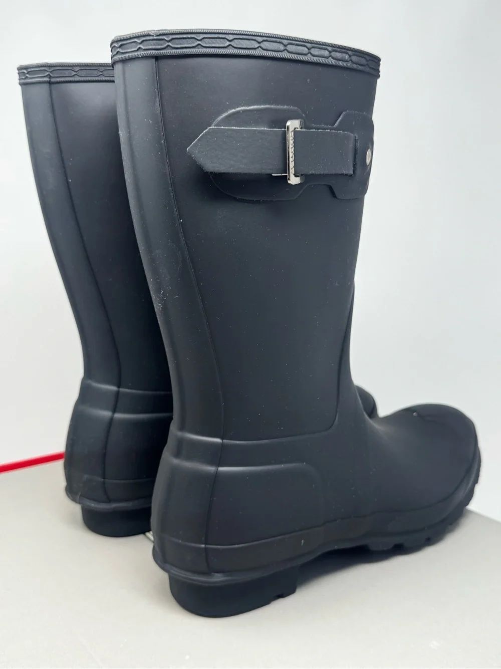 HUNTER | NEW Original Short Black Mid-Calf Waterproof Rain Boots Women’s Size 8 - Picture 8 of 13